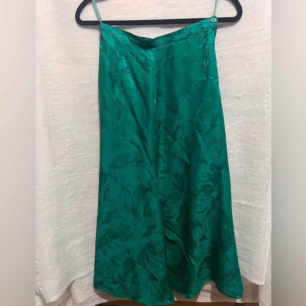 100% silk midi skirt
